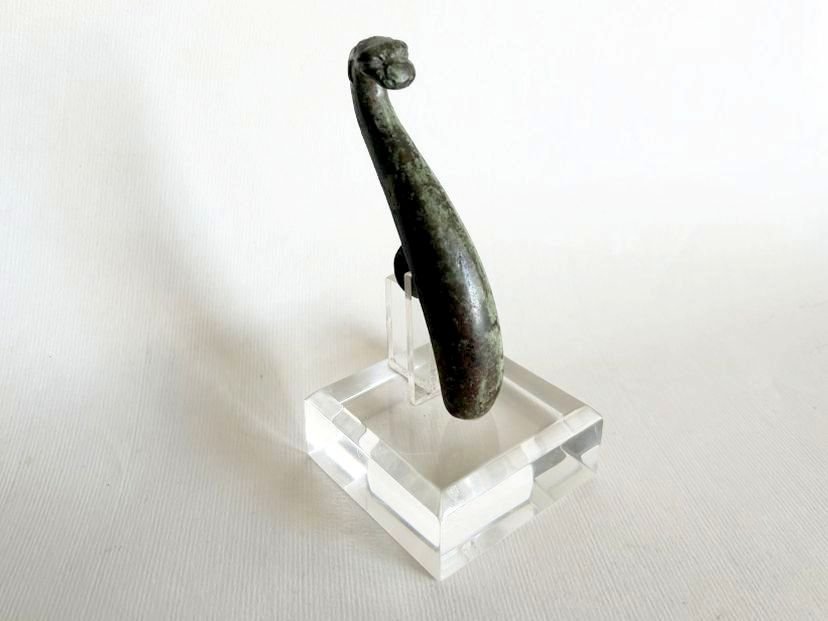 Simple bronze belt hook - Han period - (6097)